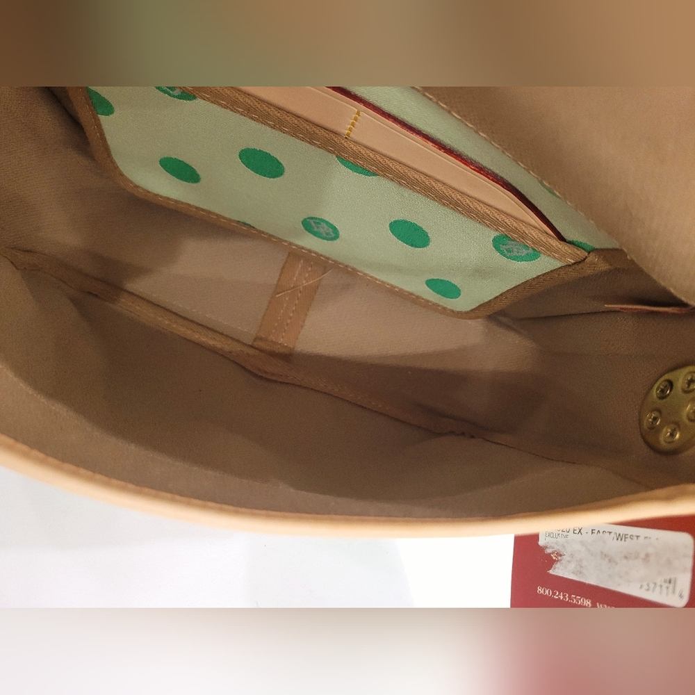 Dooney & Bourke Vintage East/West Flap  Green Mini Bubbles USA - Picture 9 of 14